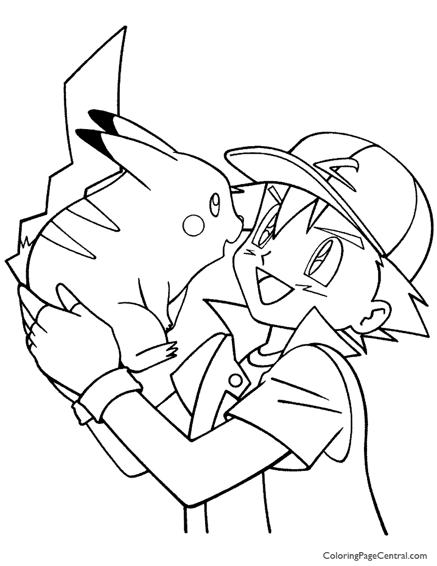 Pokemon Ash Coloring Pages at GetColorings.com | Free printable ...