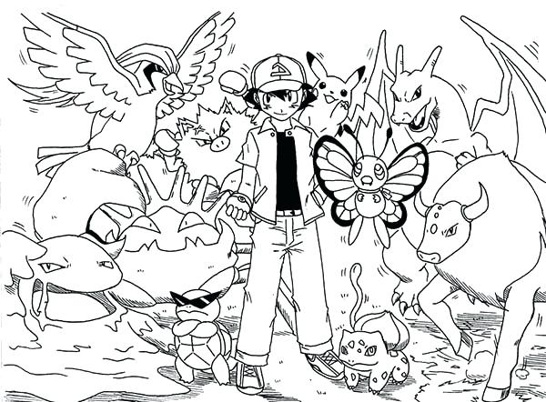 600x442 Ash Ketchum Coloring Pages Picture Of Ash On Coloring Page Ash