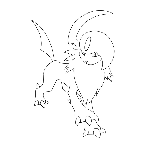 600x600 Free Absol Lineart By Behindclosedeyes00 On Lineart
