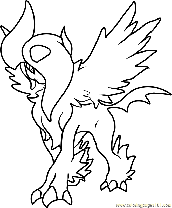 Pokemon Coloring Pages Absol at GetColorings.com | Free printable ...