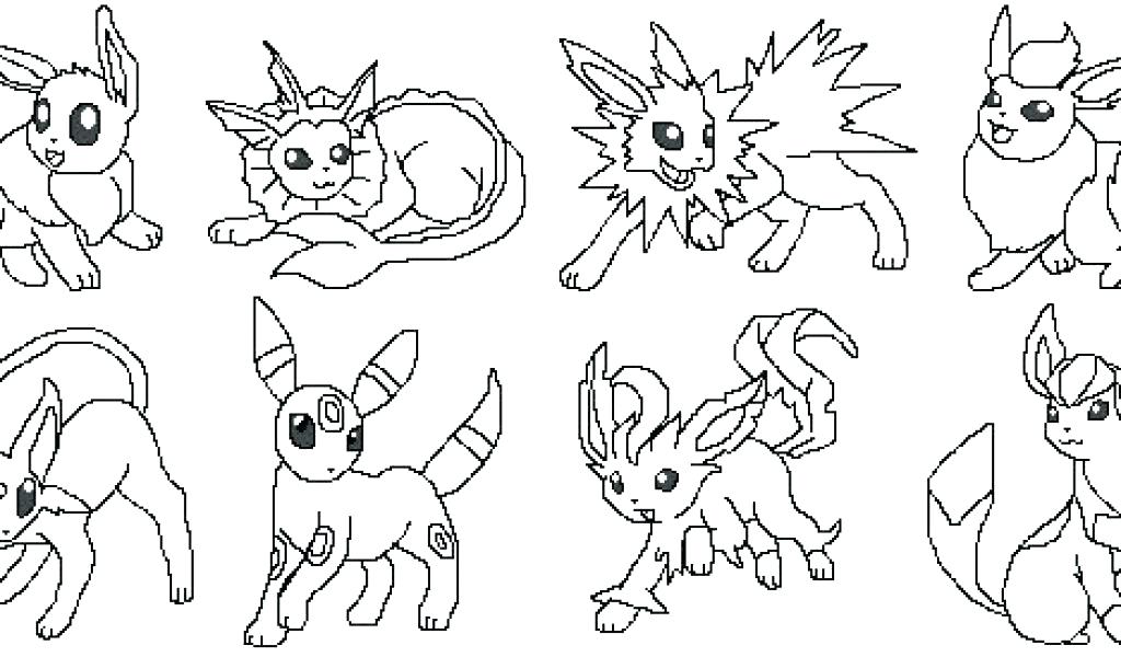 Pokemon Coloring Pages All Eevee Evolutions Printable Coloring 1024x600 Pokemon Coloring Pages All Eevee Evolutions Printable Coloring