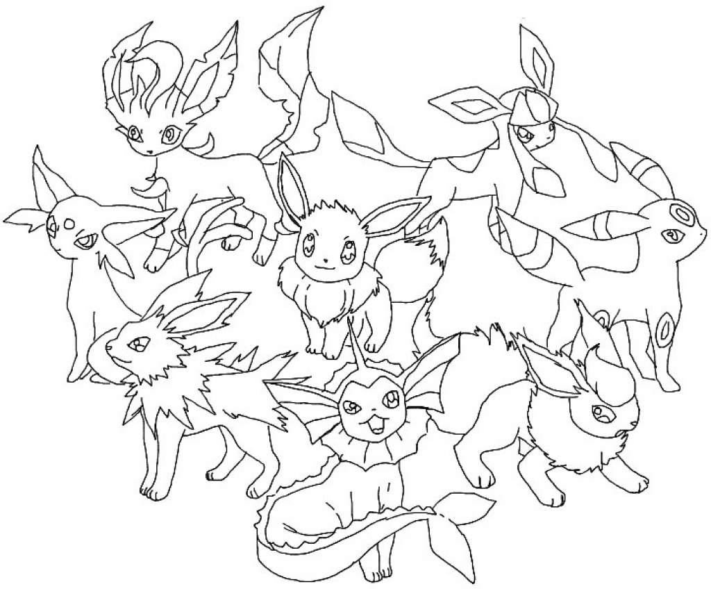 Pokemon Coloring Pages Eevee Evolutions 1024x848 Pokemon Coloring Pages Eevee Evolutions