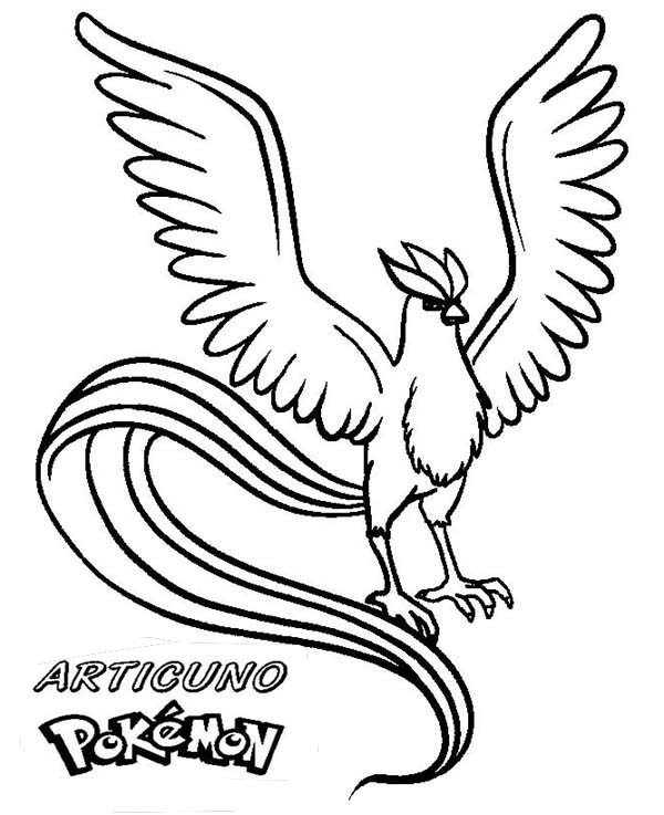 600x737 Pokemon Coloring Pages Articuno