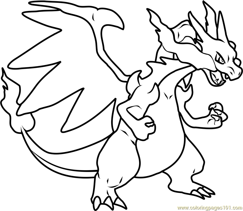 Mega Charizard X Pokemon Coloring Page 800x693 Mega Charizard X Pokemon Coloring Page