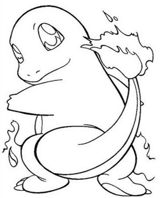 Charmander Pokemon Coloring Page Amp Coloring Book 531x656 Charmander Pokemon Coloring Page Amp Coloring Book