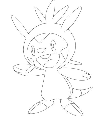 386x474 Pichu Pokemon Coloring Page