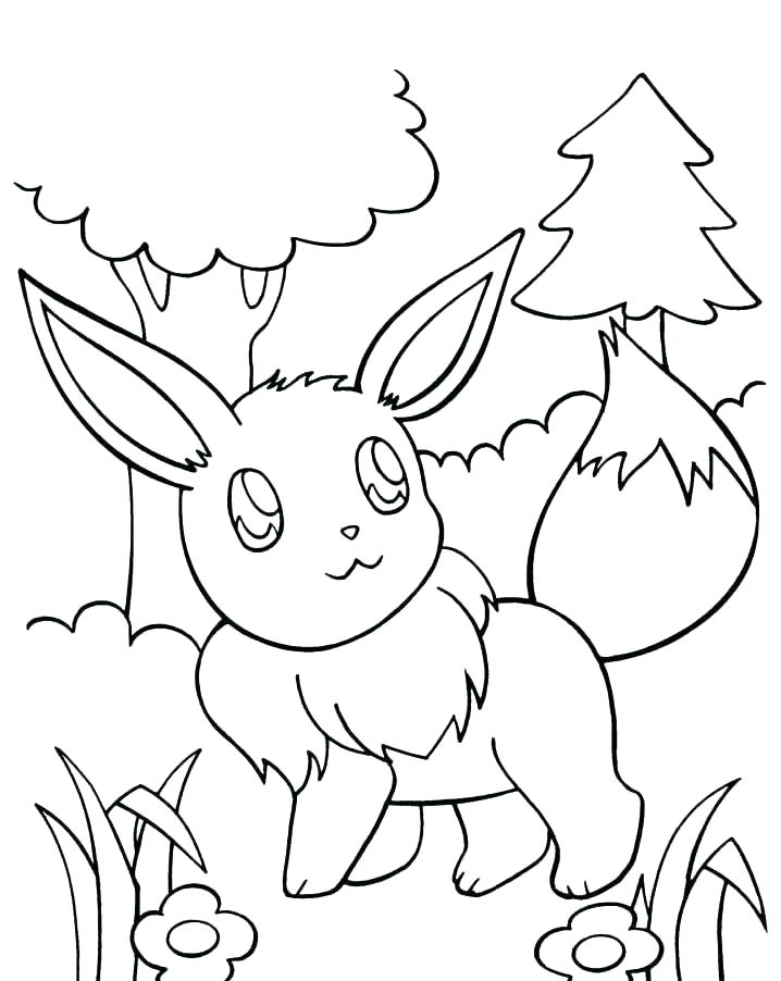 718x902 Interesting Pokemon Coloring Pages Eevee Coloring Pages Coloring