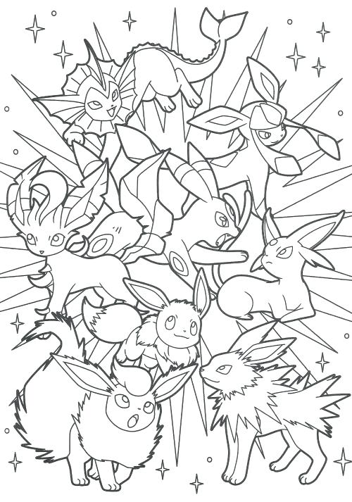 Pokemon Coloring Pages Eevee 500x713 Pokemon Coloring Pages Eevee