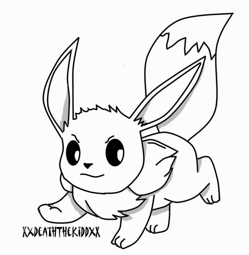 Pokemon Coloring Pages Eevee Anime Coloring Pages 795x812 Pokemon Coloring Pages Eevee Anime Coloring Pages