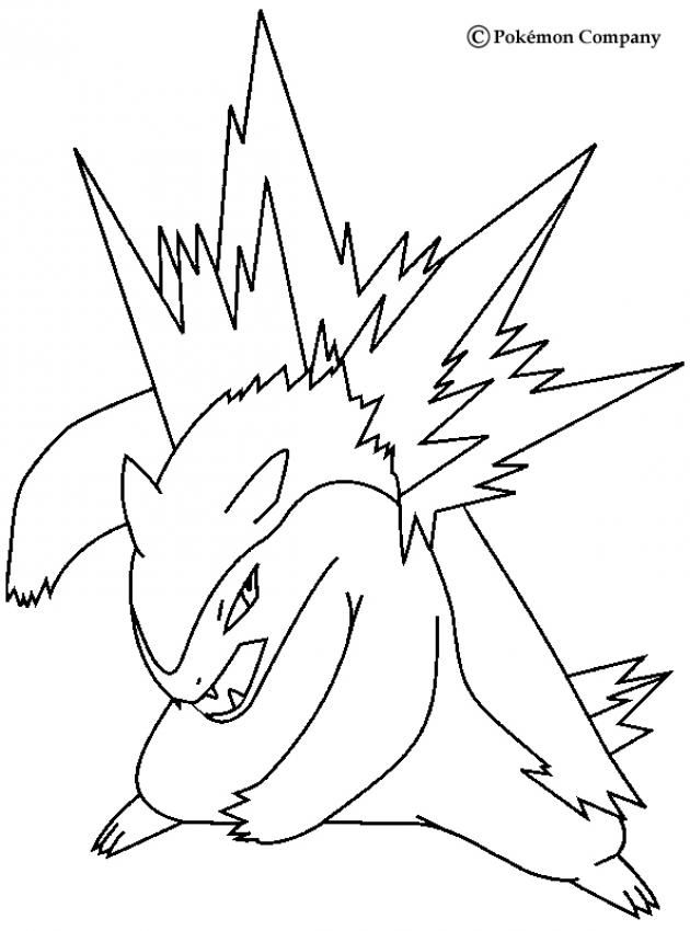 630x850 Typhlosion Pokemon Coloring Page. More Fire Pokemon Coloring