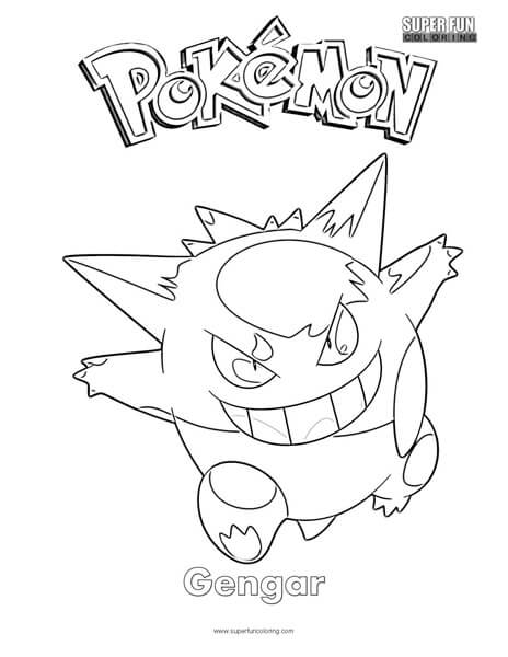 Gengar Coloring Page 464x600 Gengar Coloring Page