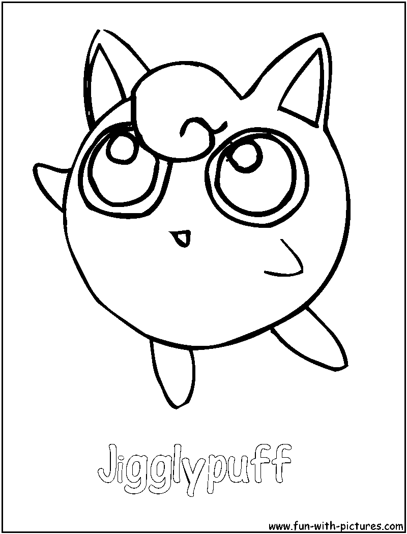 800x1050 Jigglypuff Pokemon Evolution Coloring Page