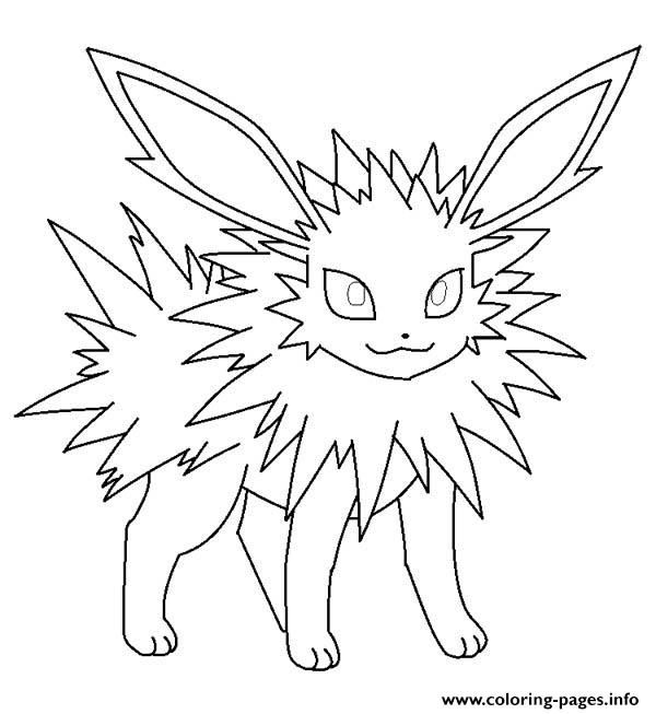 Pokemon Coloring Pages Jolteon at GetColorings.com | Free printable ...