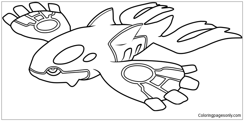 Kyogre Pokemon Coloring Page 813x404 Kyogre Pokemon Coloring Page