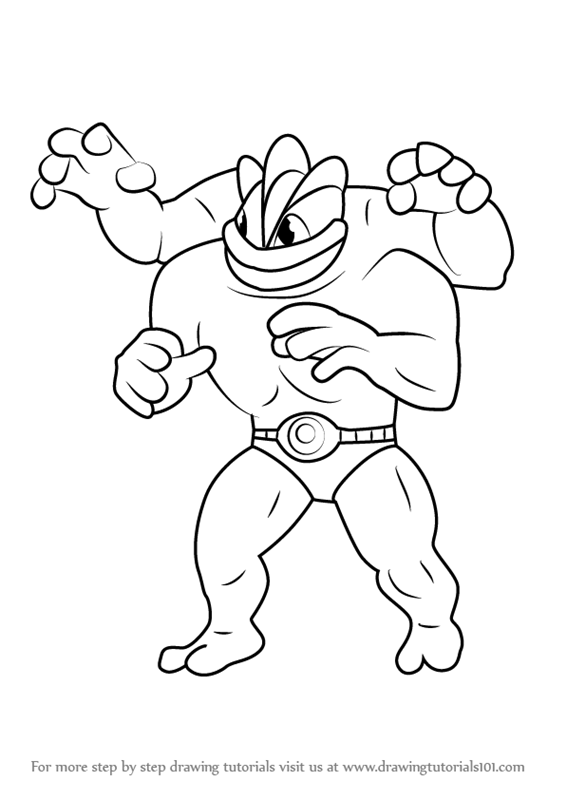 How To Draw Machamp From Pokemon Go 566x800 How To Draw Machamp From Pokemon Go