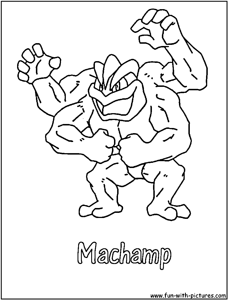 Machamp Coloring Page 800x1050 Machamp Coloring Page