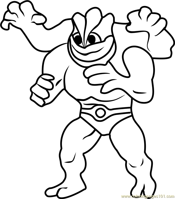 Machamp Pokemon Go Coloring Page 703x800 Machamp Pokemon Go Coloring Page