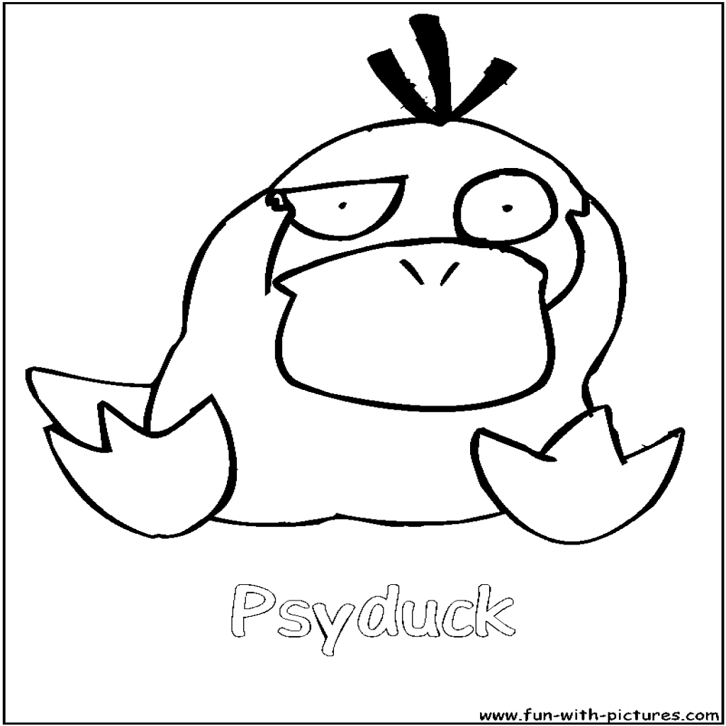 Coloring Page Inside Pokemon Coloring Pages Psyduck 1024x1024 Coloring Page Inside Pokemon Coloring Pages Psyduck