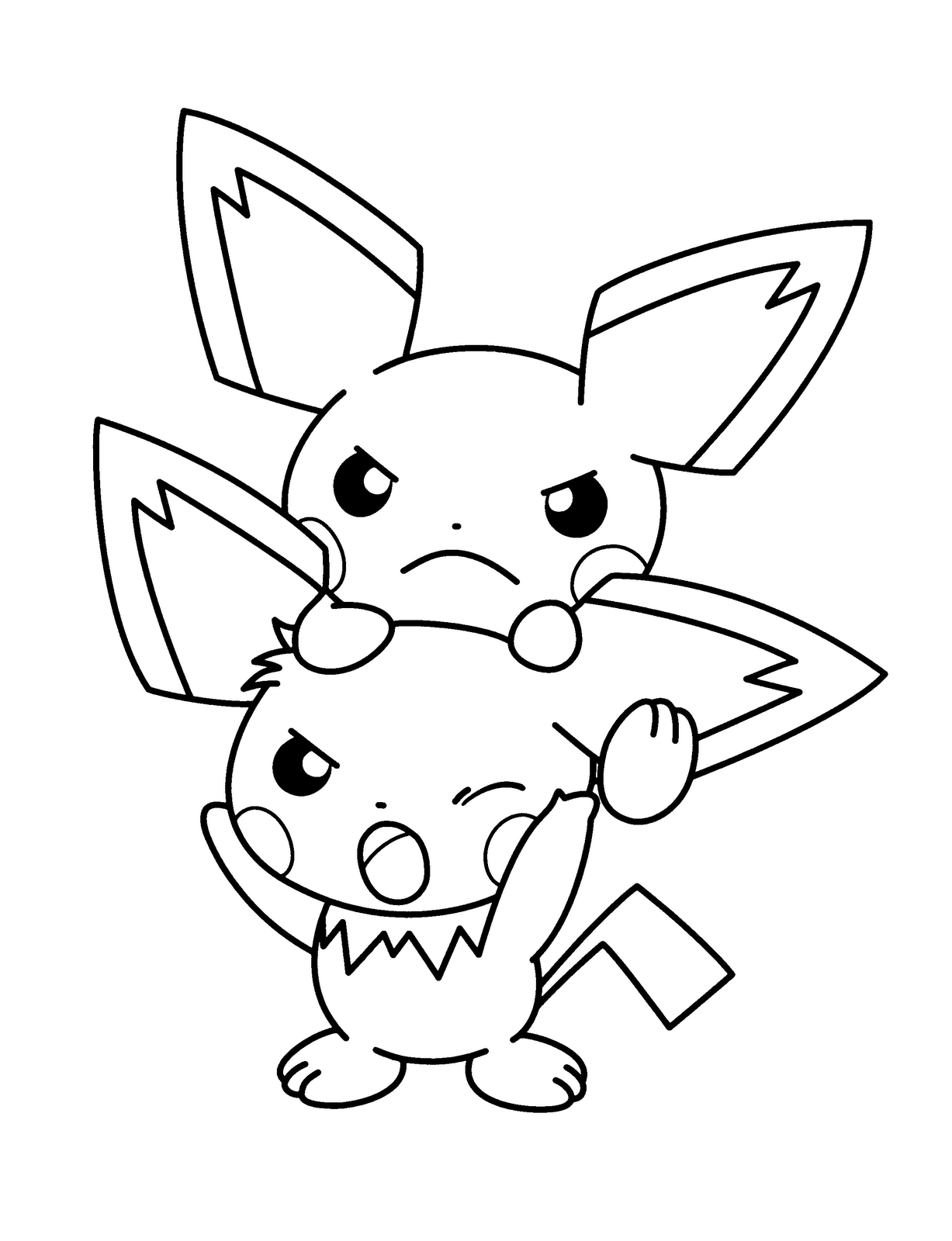 1227x1600 Drawn Pikachu Pokemon Coloring 7 And Pages Ex