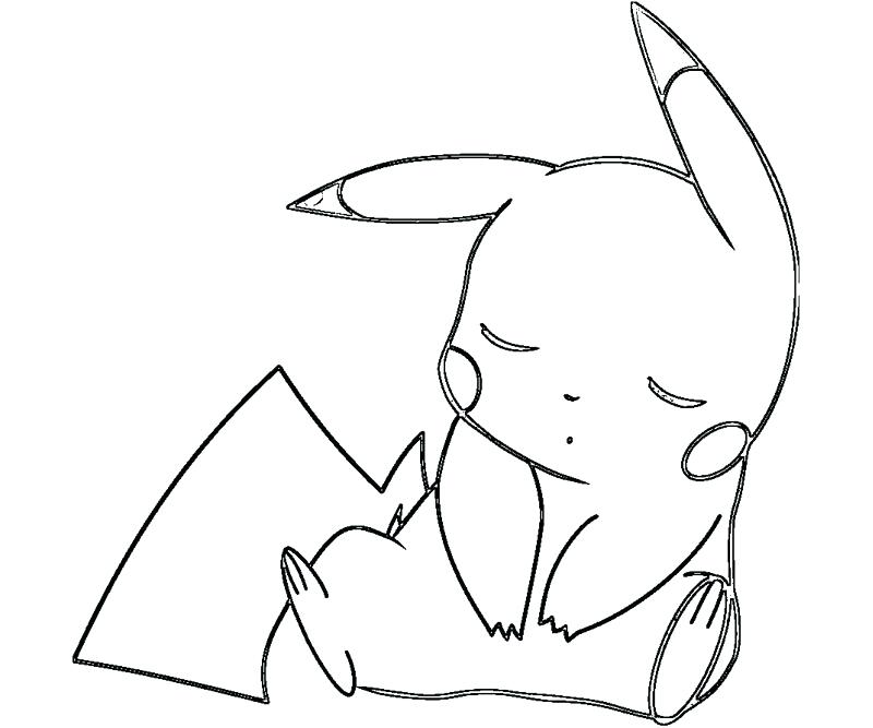 800x667 Pikachu Coloring Page Sleeping Coloring Page Free Printable Enjoy