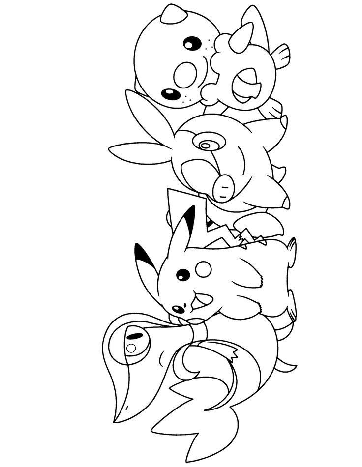 Pokemon Coloring Pages Printable Black And White