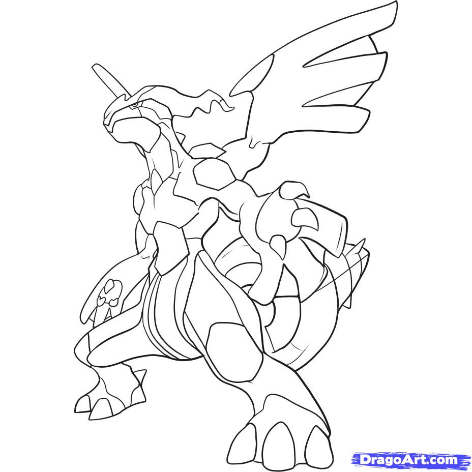 928x928 Terrific Pokemon Coloring Pages Black And White Zekrom