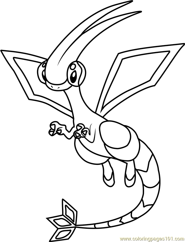 614x800 Flygon Pokemon Coloring Page