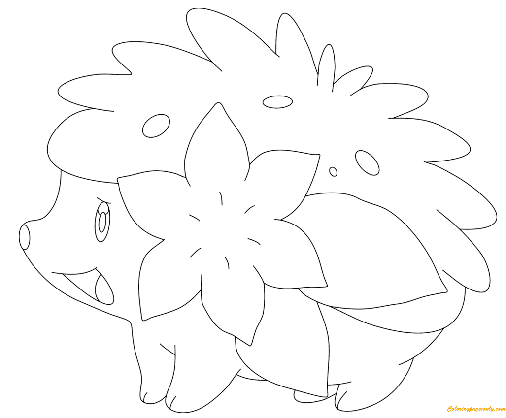 Shaymin In Land Form Coloring Page 1027x849 Shaymin In Land Form Coloring Page