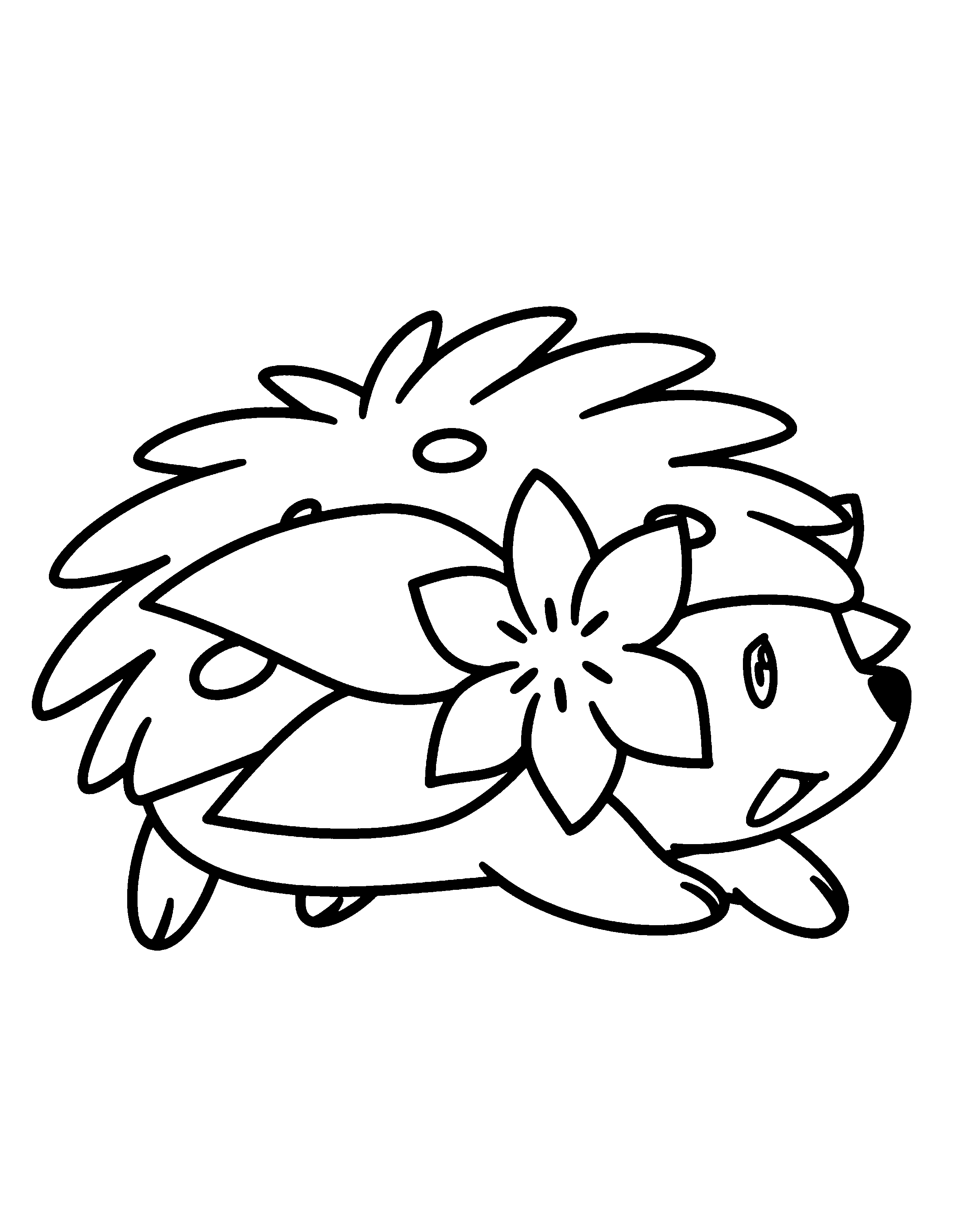 Shaymin Pokemon Character Free Coloring Page Animals, Kids 2400x3100 Shaymin Pokemon Character Free Coloring Page Animals, Kids