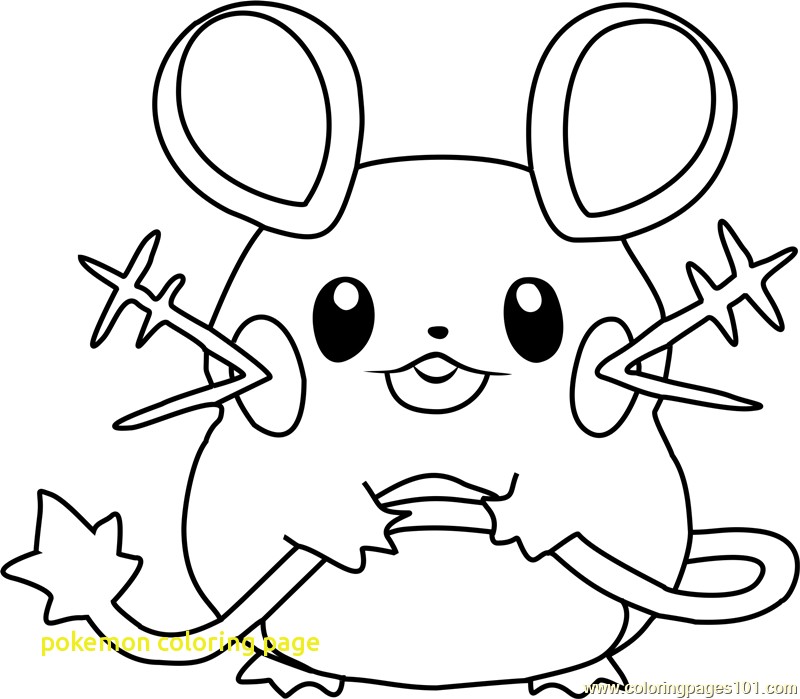 800x699 Pokemon Coloring Page With Shinx Pokemon Character Free Coloring