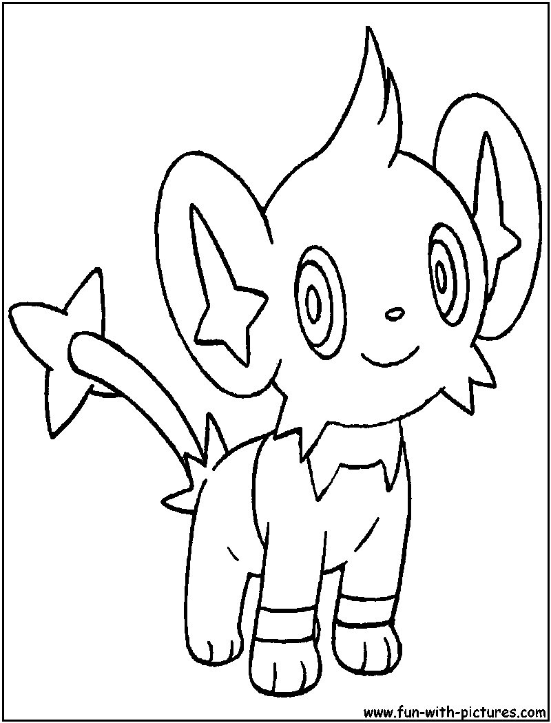 800x1050 Shinx Coloring Page
