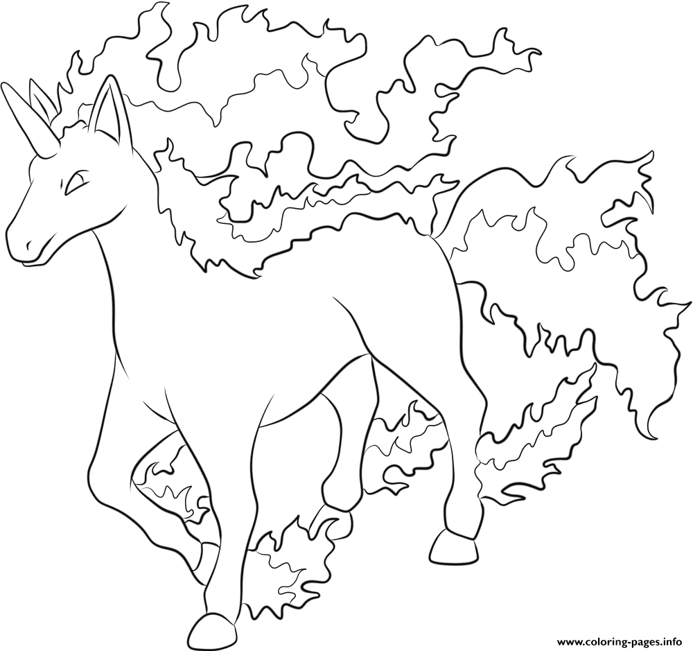 1000x939 Print 078 Rapidash Pokemon Coloring Pages New Coloring Sheets