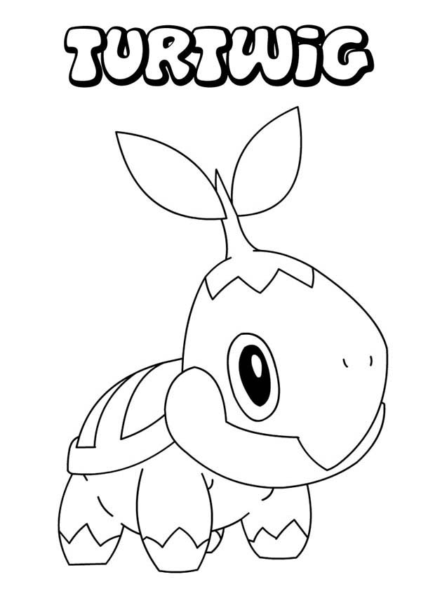 Pokemon Coloring Pages Turtwig 600x849 Pokemon Coloring Pages Turtwig