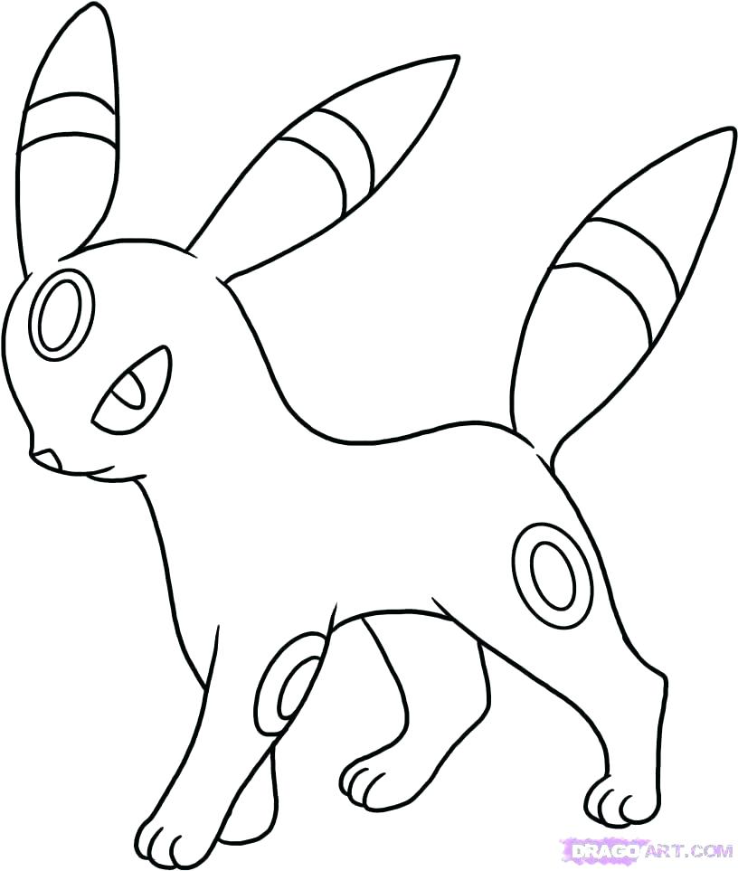 816x963 Pokemon Coloring Pages Umbreon