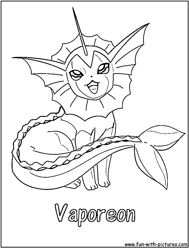 Pokemon Vaporeon Coloring Pages 800x1050 Pokemon Vaporeon Coloring Pages