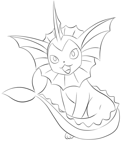 Vaporeon Coloring Page Coloring Pages Pokemon 442x480 Vaporeon Coloring Page Coloring Pages Pokemon
