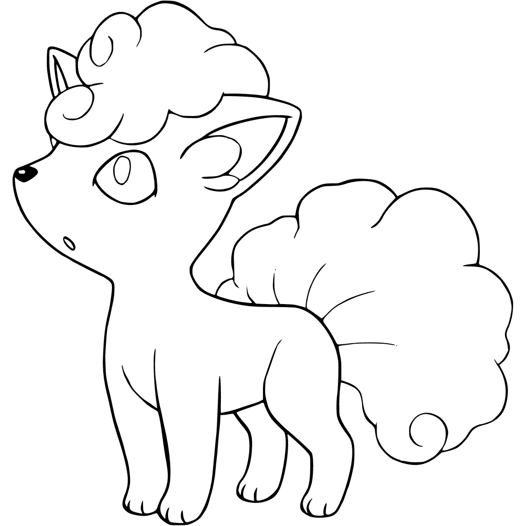 1024x1024 Alolan Vulpix Pokemon Sun And Moon Coloring Page