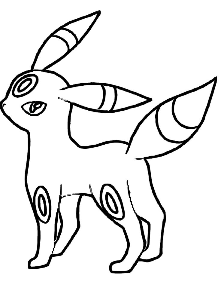 Pokemon Umbreon Coloring Page Free Download 736x938 Pokemon Umbreon Coloring Page Free Download