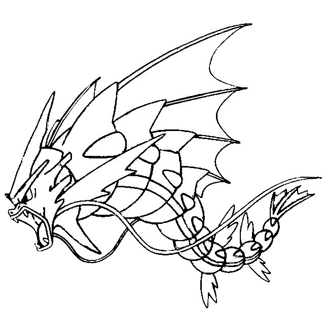 643x650 Coloring Page Mega Evolved Pokemon Mega Gyarados 130 130