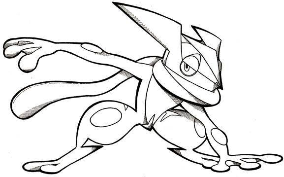 Greninja Pokemon Coloring Pages 577x359 Greninja Pokemon Coloring Pages