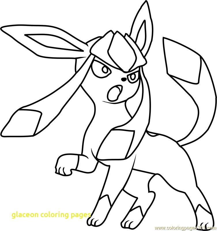 Glaceon Coloring Pages 753x800 Glaceon Coloring Pages