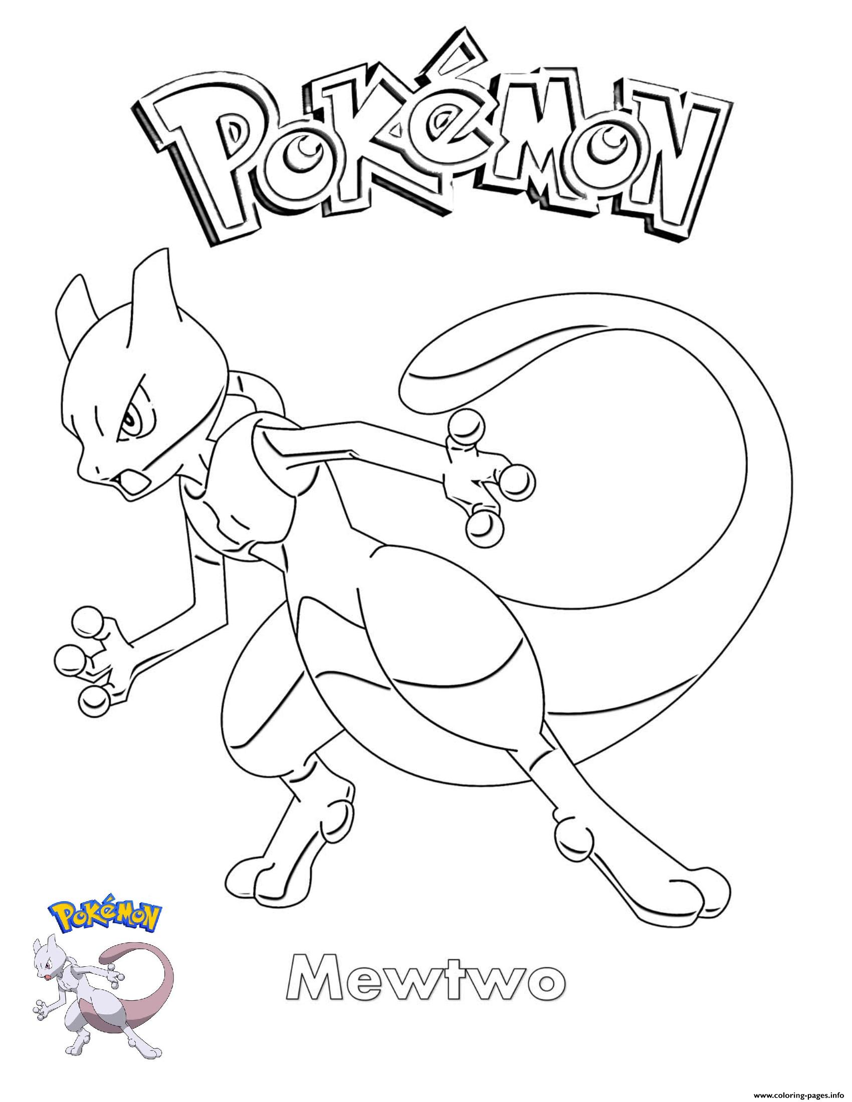 1700x2200 Mewtwo Pokemon Coloring Pages Printable