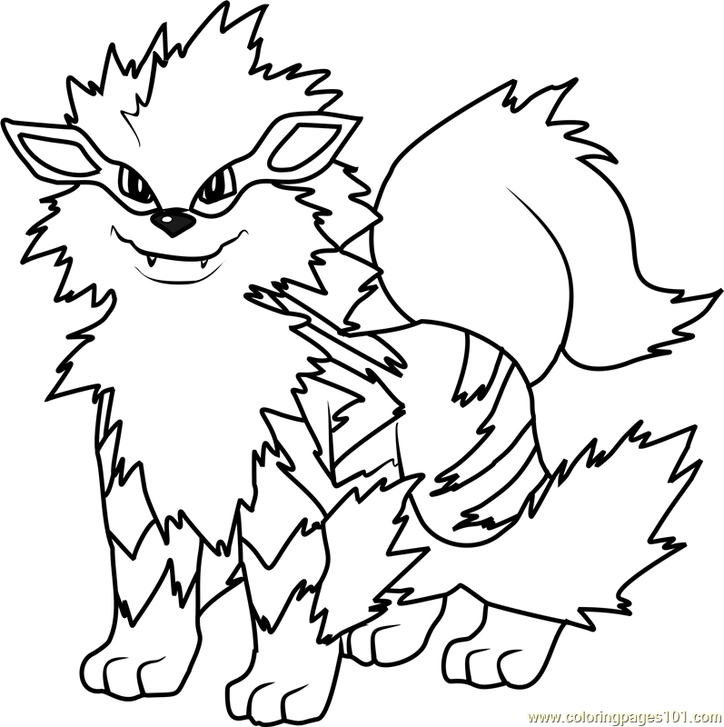 797x800 Arcanine Coloring Pages Arcanine Pokemon Coloring Page Free Pokmon