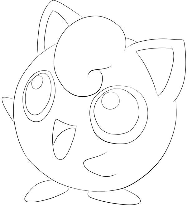 Pokemon Jigglypuff Coloring Page 600x662 Pokemon Jigglypuff Coloring Page