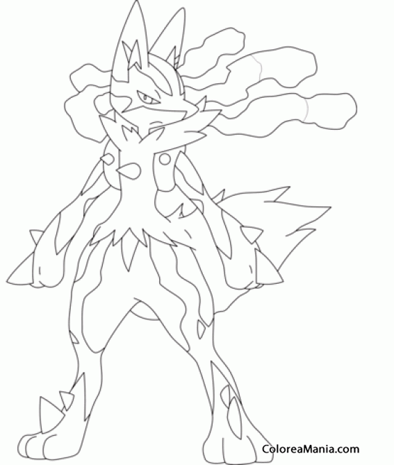 Colorear Mega Lucario Generation Iv Pokemon Dibuj On Pokemon 567x670 Colorear Mega Lucario Generation Iv Pokemon Dibuj On Pokemon