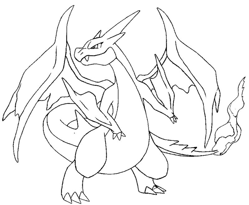 800x657 Coloring Page Mega Evolved Pokemon Mega Y Charizard 6 6