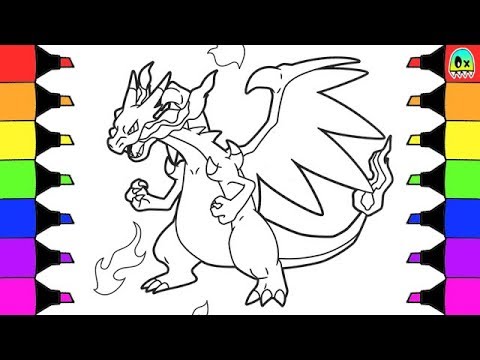 Pokemon Coloring Pages Mega Evolution Charizard X Colouring Book 480x360 Pokemon Coloring Pages Mega Evolution Charizard X Colouring Book
