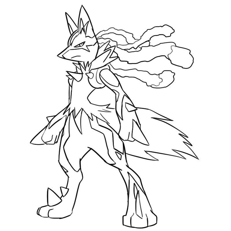 Mega Lucario Coloring Pages 800x800 Mega Lucario Coloring Pages