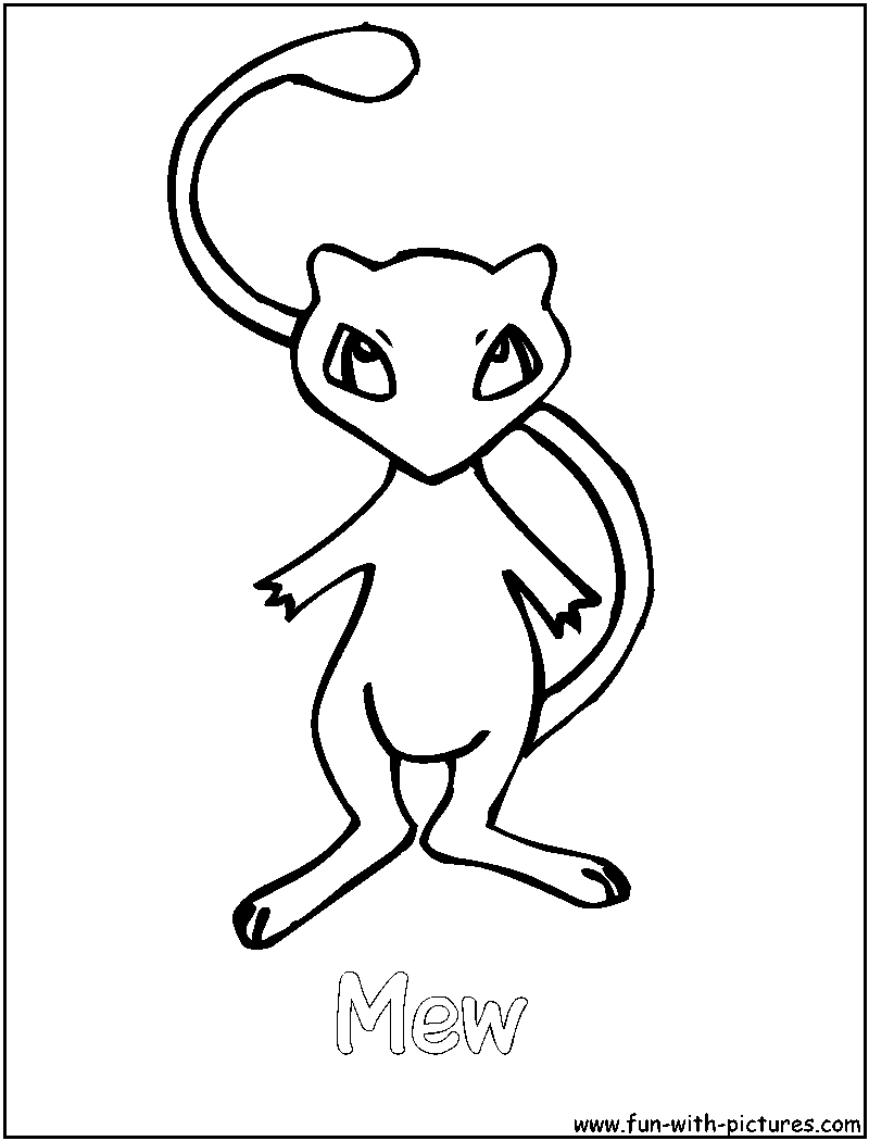 Pokemon Mew Coloring Pages 800x1050 Pokemon Mew Coloring Pages
