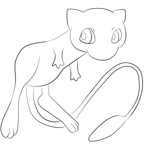 Pokemon Mew Coloring Pages 477x480 Pokemon Mew Coloring Pages